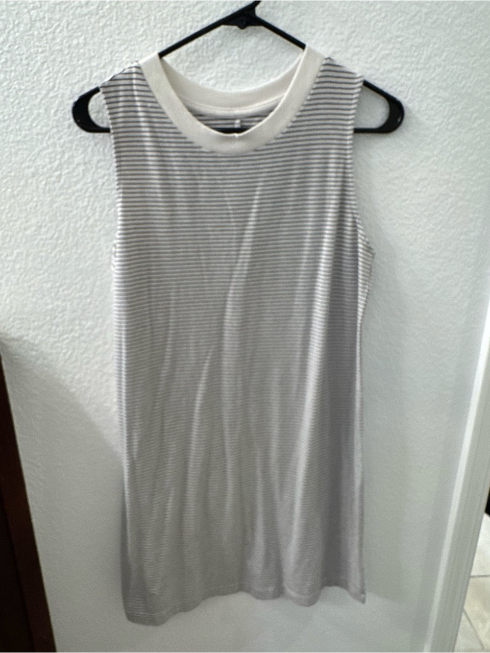 a new day Black and White Striped Sleeveless Tank Dress
